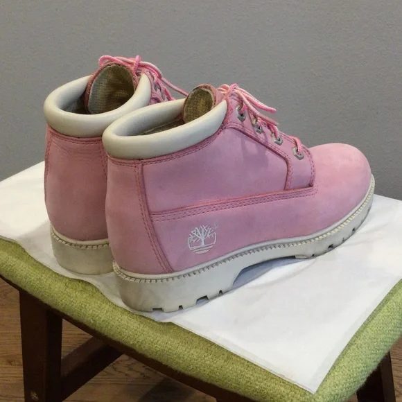 Timberland Nellie Chukka Pink Nubuck Waterproof Ankle Boots Shoes Women Sz 6.5 - Picture 4 of 10